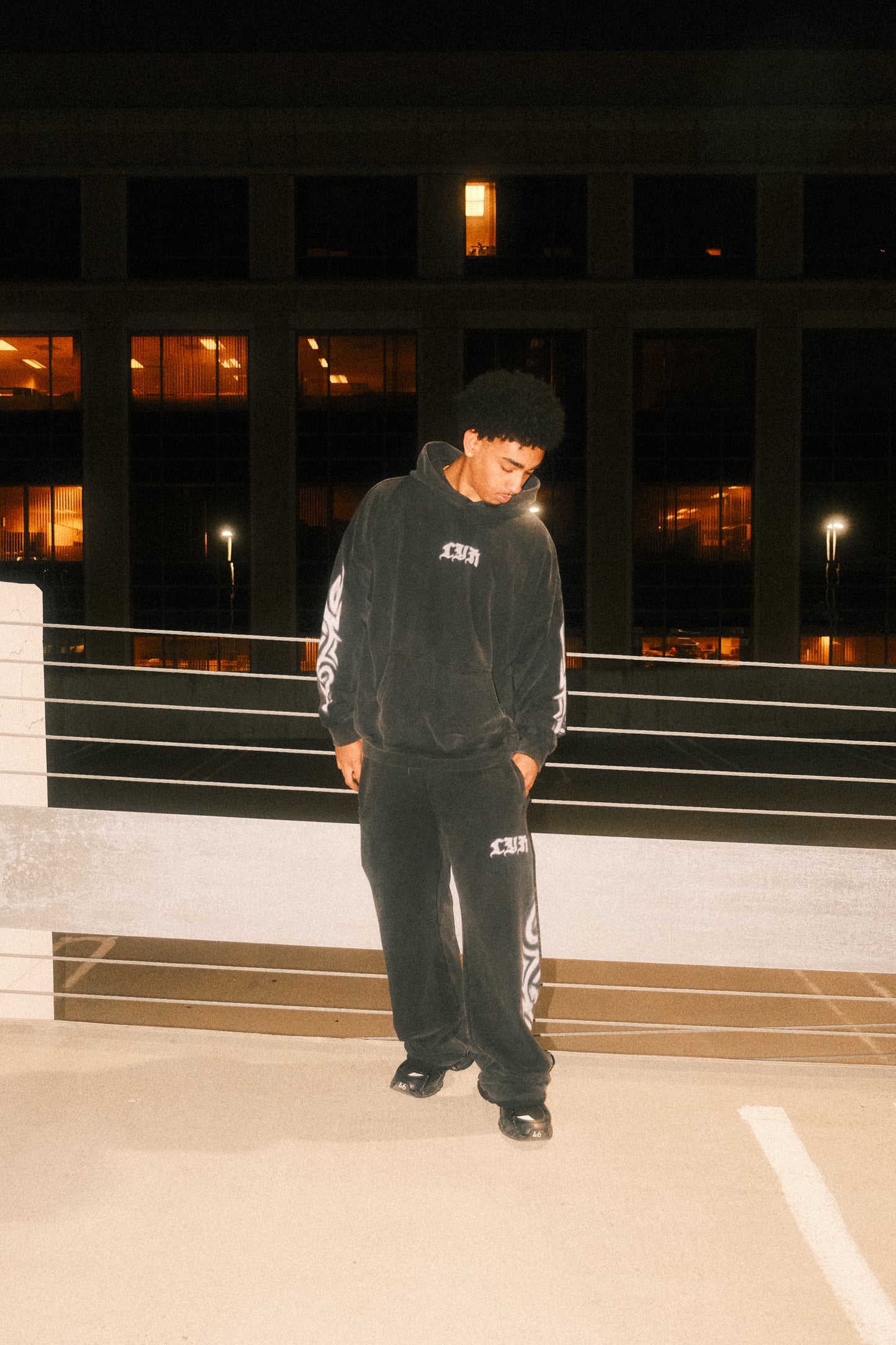 Faded Black Hoodie