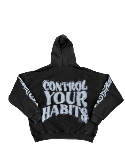 Faded Black Hoodie